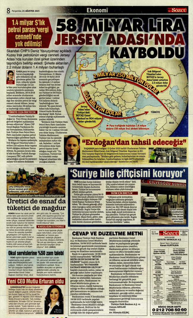 Yalanları ellerinde patladı! Sözcü, mahkeme kararı olmadan yalan Halkbank haberine tekzip yayınladı