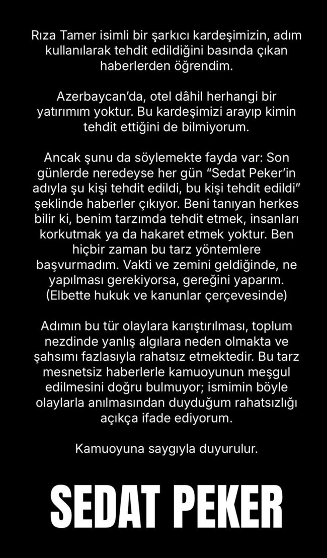 "Gelin baba gelin!" Rıza Tamer, Sedat Peker'e seslendi, ortalık karıştı: Adını kullanıp tehdit ediyorlar! - Resim : 4