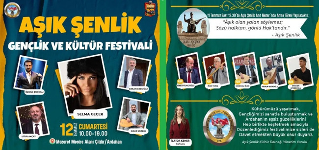 Ardahan Çıldır'da Aşık Şenlik Gençlik ve Kültür Festivali coşkuyla tamamlandı
