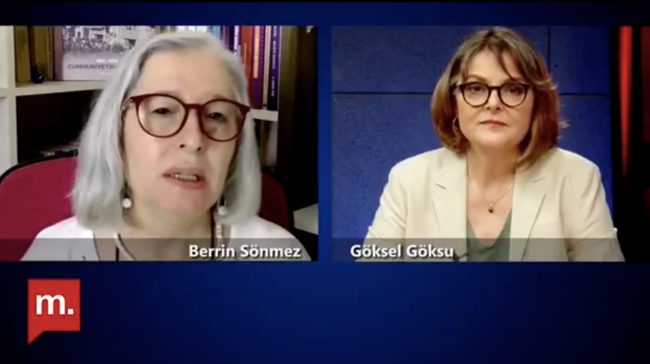 Diyanet hutbesini bahane eden Berrin Sönmez açıldı! Medyascope yayınına yeni imajıyla çıktı: İşaret fişeği çaktım!