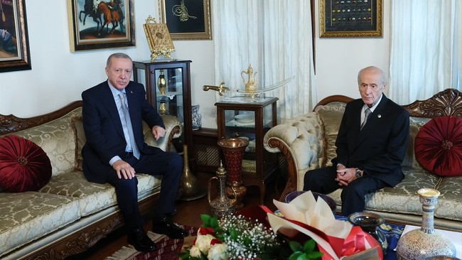 117 gün sonra ikili zirve! Cumhurbaşkanı Erdoğan-Bahçeli görüşmesinin perde arkası! Gündem: Terörsüz Türkiye - Resim : 2