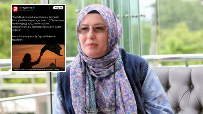 Diyanet hutbesini bahane eden Berrin Sönmez açıldı! Medyascope yayınına yeni imajıyla çıktı: İşaret fişeği çaktım! - Resim : 3