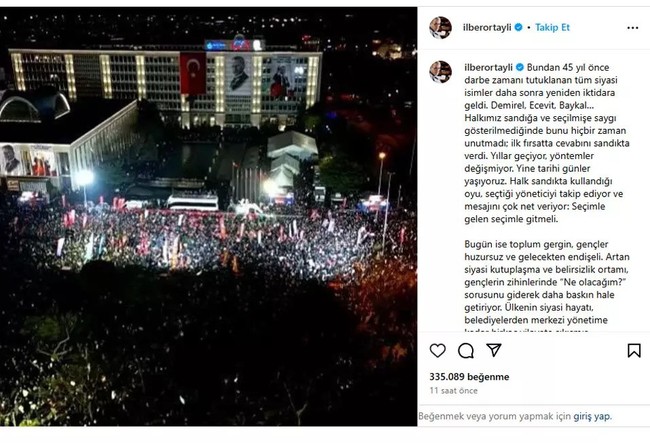 İlber Ortaylı’dan İmamoğlu’nun tutuklanmasına tepki: Seçimle gelen seçimle gitmeli!