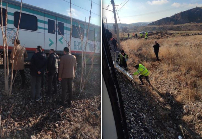 Makinistin refleksi felaketi önledi! Yolcu treninde büyük panik! Facia kıl payı atlatıldı...