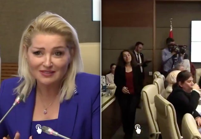 Agresif feministler rahatsız oldu! Zahide Yetiş'in katıldığı komisyonda, DEM'li vekiller salonu terk etti!