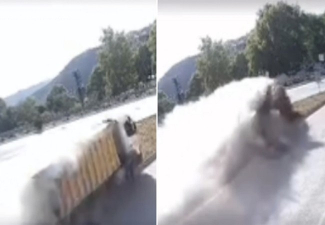 Freni patlayan kamyon Harbiye Şelalesi’ne uçtu! Dehşet anları kamerada... 1 ölü, 1 yaralı var!