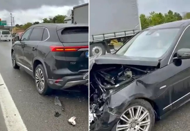 Beton musun mübarek! TOGG’a çarpan Mercedes hurdaya döndü