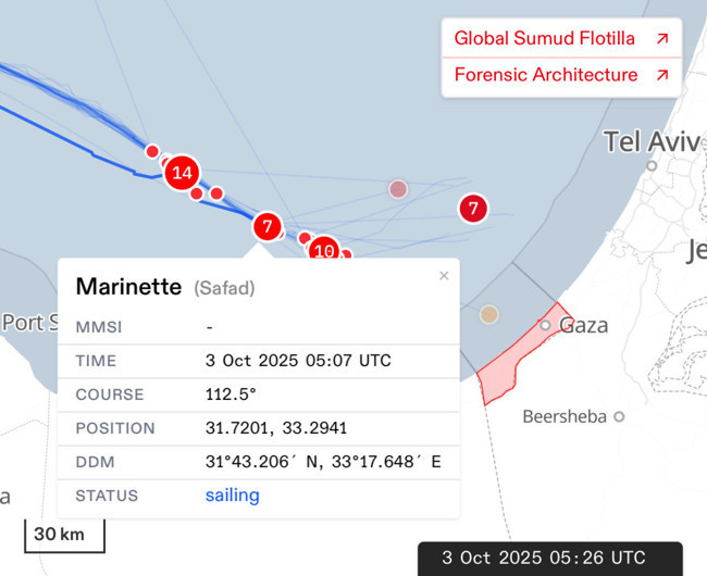 Son Sumud teknesi Marinette'e canlı yayında baskın: 4’ü Türk 6 aktivist İsrail askerleri tarafından alıkonuldu! CANLI YAYIN - Resim : 3