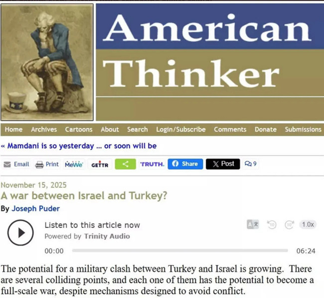 Türkiye’nin yükselişi paniğe yol açtı: ABD’li dergi, “İsrail için en büyük tehdit artık Türkiye” diye yazdı!