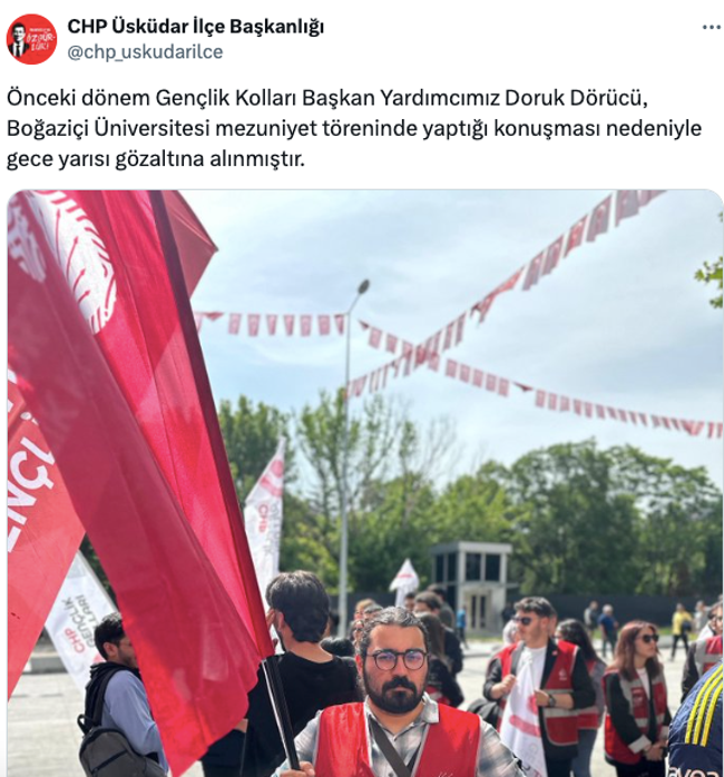 Boğaziçi’ndeki diploma provokatörü Doruk Dörücü, Flu TV’de “katliam” çağrısı yapan ekipte! CHP Gençlik Kolları yöneticisi çıktı...