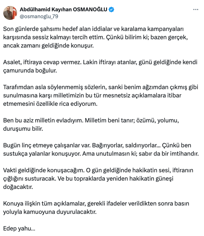 Skandal sonrası sessizliğini bozdu! 2. Abdülhamid’in sahte diplomalı torunu Osmanoğlu: Asalet, iftiraya cevap vermez! - Resim : 2