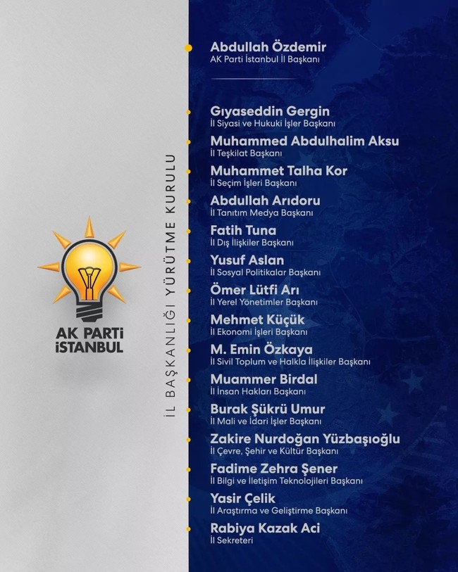 AK Parti İstanbul İl Başkanlığı'nda bayrak değişimi! Abdullah Özdemir'in A Takımı belli oldu... İşte yeni liste! - Resim : 3