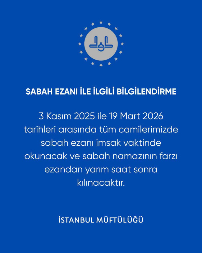 İstanbul’da sabah ezanı artık imsak vaktinde okunacak! Yeni düzenleme başladı...