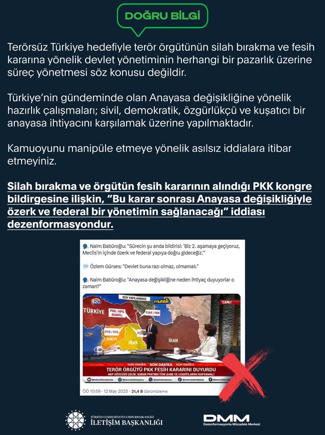 "Meclis'in içinde özerk yapıya doğru gideceğiz" iddiaları sonrası DMM'den açıklama: Gerçeği yansıtmıyor!