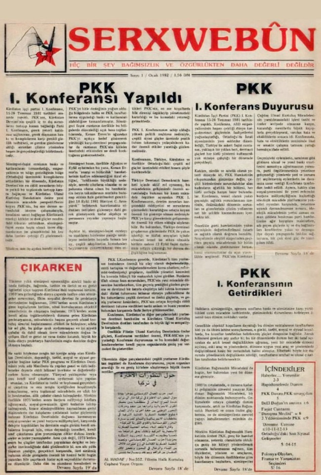 PKK’nın en şahin yayın organı Serxwebûn kapandı!