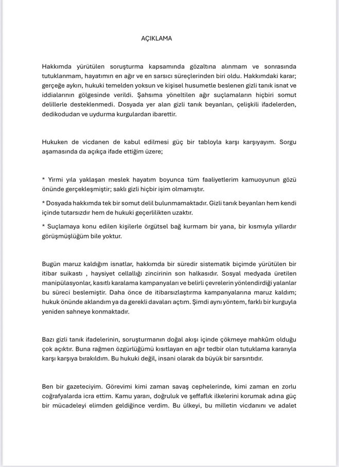 Mehmet Akif Ersoy’dan tutuklama sonrası ilk açıklama: Suçlamalar kurgudan ibaret!