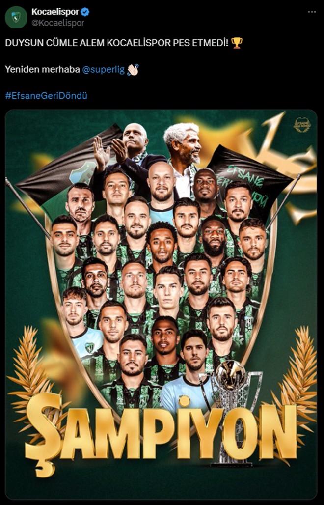 Süper Lig'e yükselen ilk takım belli oldu: 16 yıllık hasret bitti!