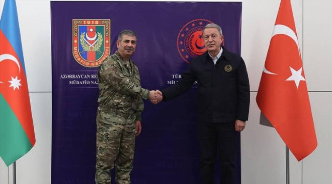 Bakan Akar, Azerbaycanlı mevkidaşı ile görüştü