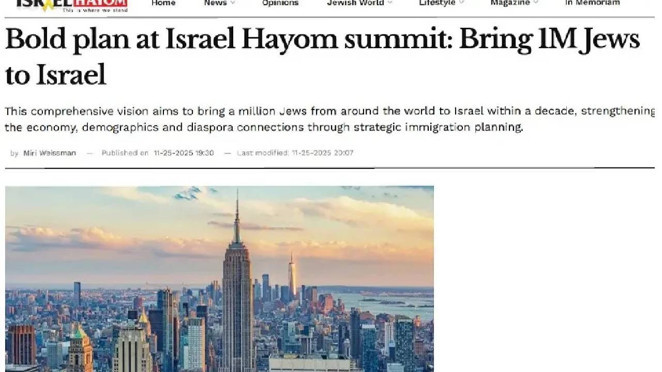 Siyonist plan açıklandı: Dünyadan 1 milyon Yahudi İsrail’e yerleşecek