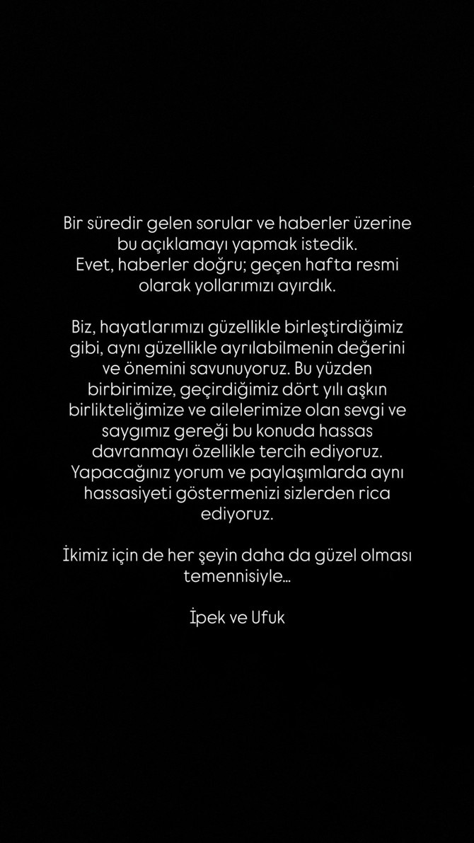 İpek Filiz Yazıcı ile Ufuk Beydemir boşandıklarını duyurdu! ''Geçen hafta resmi olarak yollarımızı ayırdık'' - Resim : 3