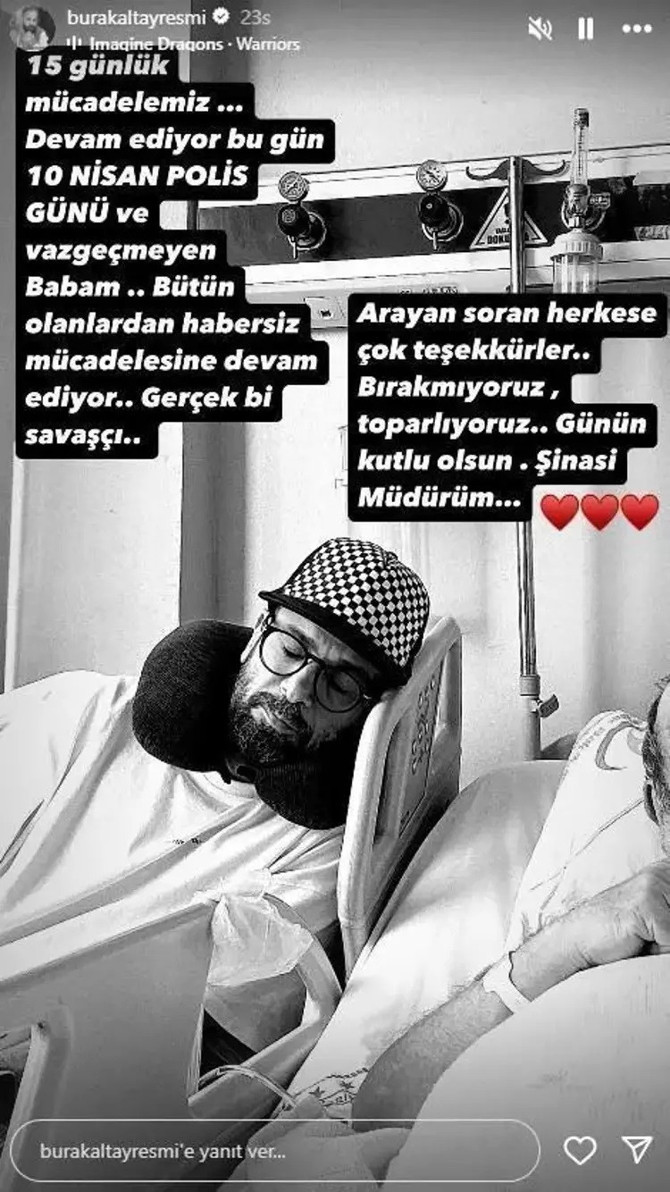 Burak Altay’dan hastane odasında duygusal paylaşım! ''Gerçek bir savaşçı''