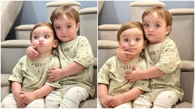 İdo Tatlıses ile Yasemin Şefkatli'nin ikizleri ilk tıraşlarını oldu - Resim : 2