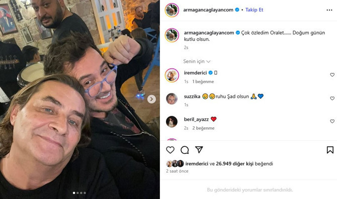 Armağan Çağlayan, vefat eden yakın arkadaşı Metin Arolat'ı doğum gününde unutmadı! ''Çok özledim Oralet'' - Resim : 2