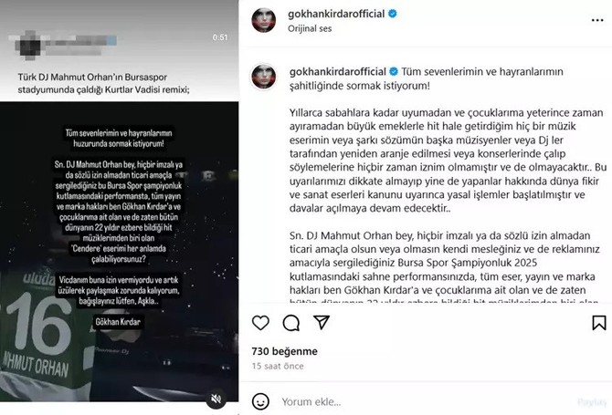 Gökhan Kırdar'dan şarkılarını izinsiz kullanan DJ Mahmut Orhan'a dava!