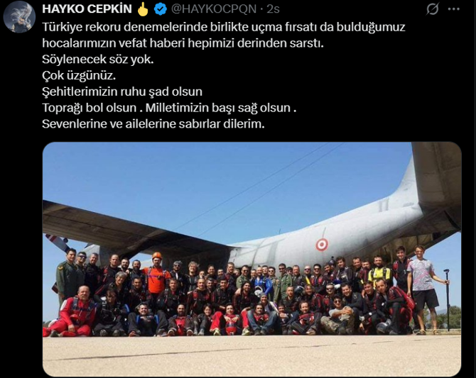 Hayko Cepkin şehit haberiyle yıkıldı! Birlikte uçtuğu pilotları paylaşarak üzüntüsünü dile getirdi - Resim : 2