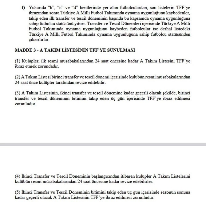 TFF'den yabancı oyuncu kuralı açıklaması - Resim : 3