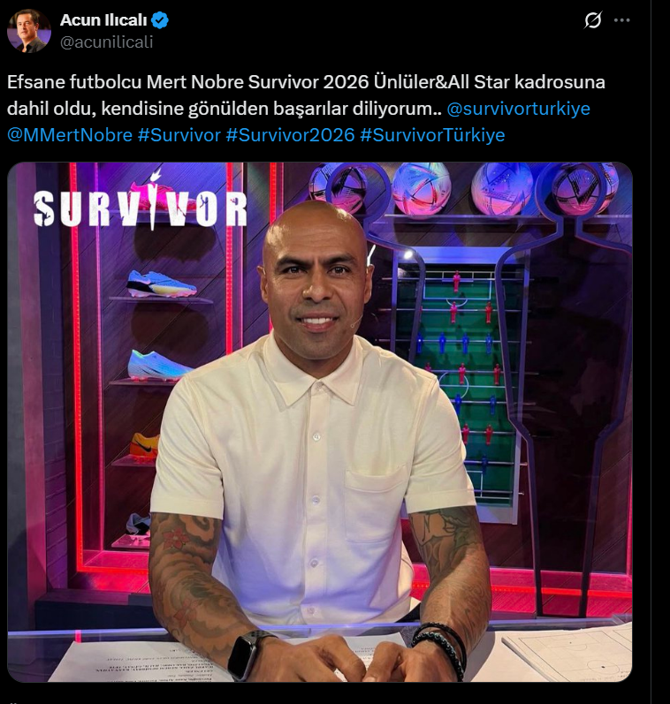 Survivor 2026 kadrosuna sürpriz isim! Acun Ilıcalı, 'Efsane futbolcu' diyerek duyurdu