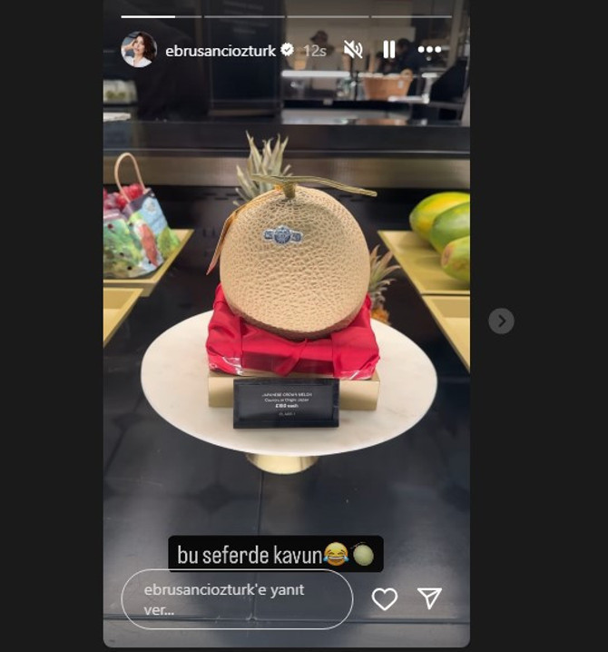 Ebru Şancı, 6 bin TL'lik kavunu paylaştı: Yiyen 5 cm boy atıyor