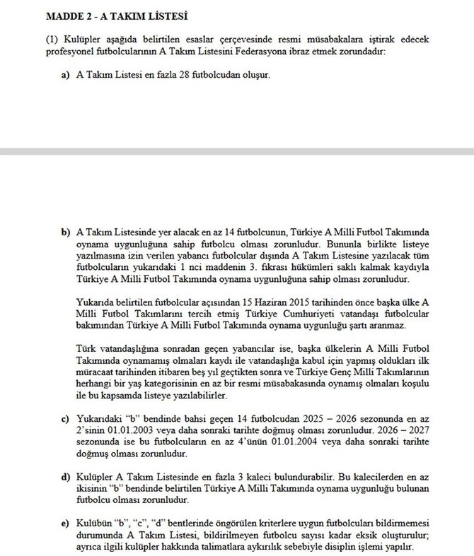 TFF'den yabancı oyuncu kuralı açıklaması - Resim : 2
