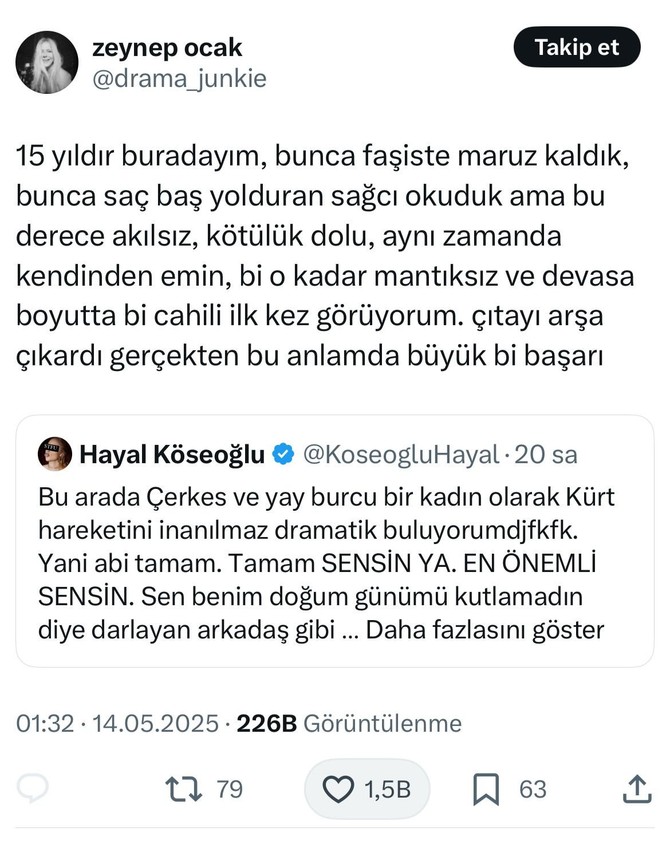 PKK'nın kendini feshetmesinin yankıları sürüyor! Hayal Köseoğlu ile Zeynep Ocak arasında 'Kürt hareketi' tartışması - Resim : 2