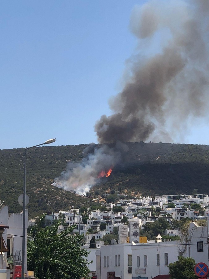 Bodrum'da bir yangın daha: Alevler, yerleşim alanına 150 metre uzakta, 3 otel tahliye edildi - Resim : 3