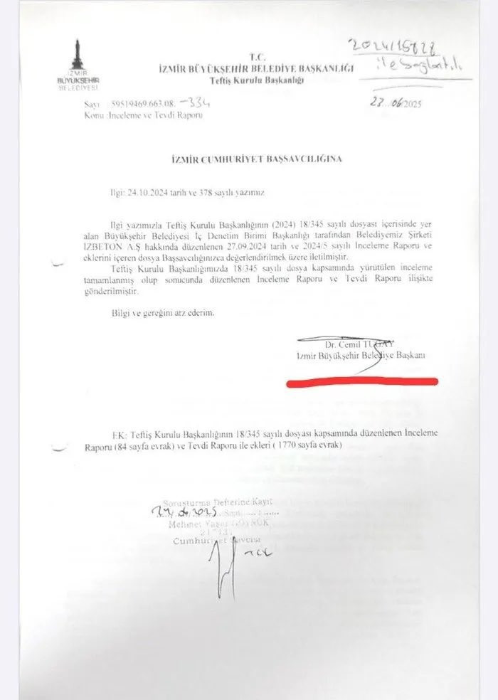 Cemil Tugay “iftira” dedi, belgeler yalanladı! Tunç Soyer'e Yolsuzluk soruşturmasını başlatan yazı ortaya çıktı