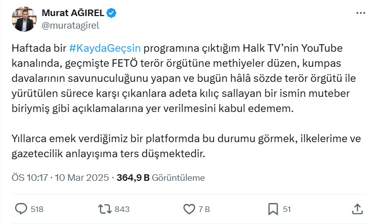 Halk TV'de Rasim Ozan Kütahyalı isyanı! Ekran yüzleri peş peşe tepkilerini dile getirdi