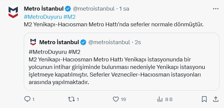 Metroda intihar girişimi! Trenin altına atladı, seferler durdu - Resim : 2