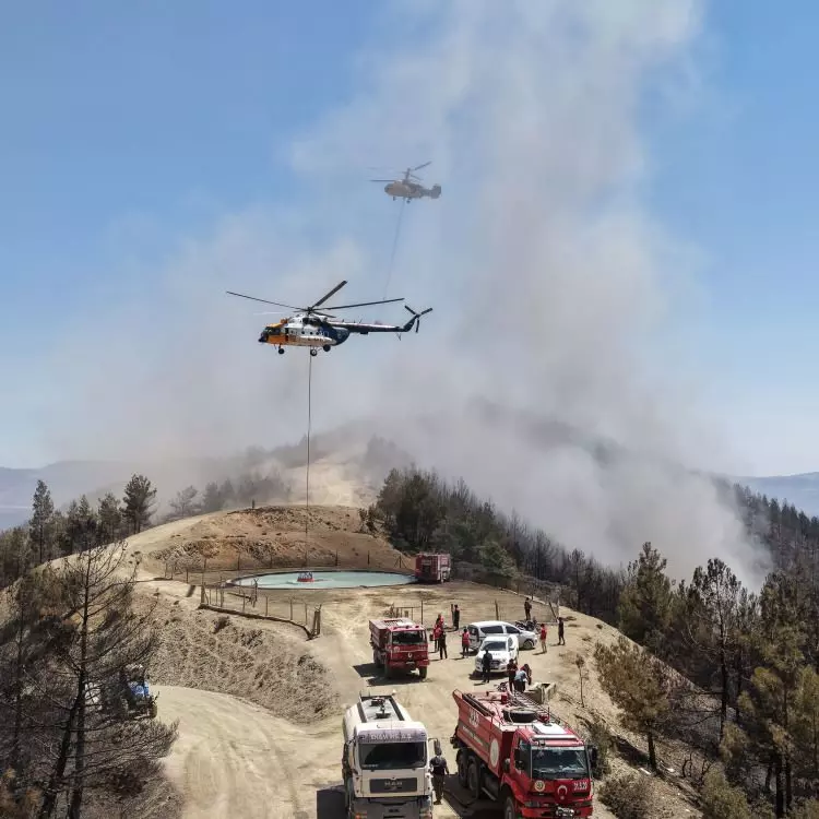 3 ilimizde korkutan yangın! 2 bin 966 kişi tahliye edildi, kara yolu kapatıldı - Resim : 3