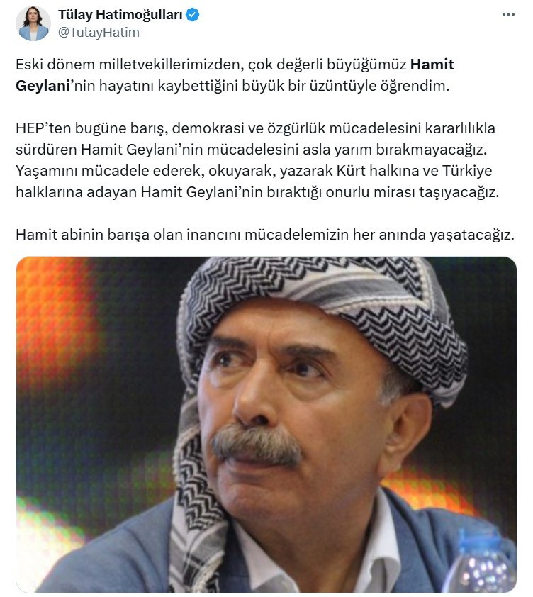 23. dönem Hakkari milletvekili Hamit Geylani tedavi gördüğü hastanede hayatını kaybetti - Resim : 2