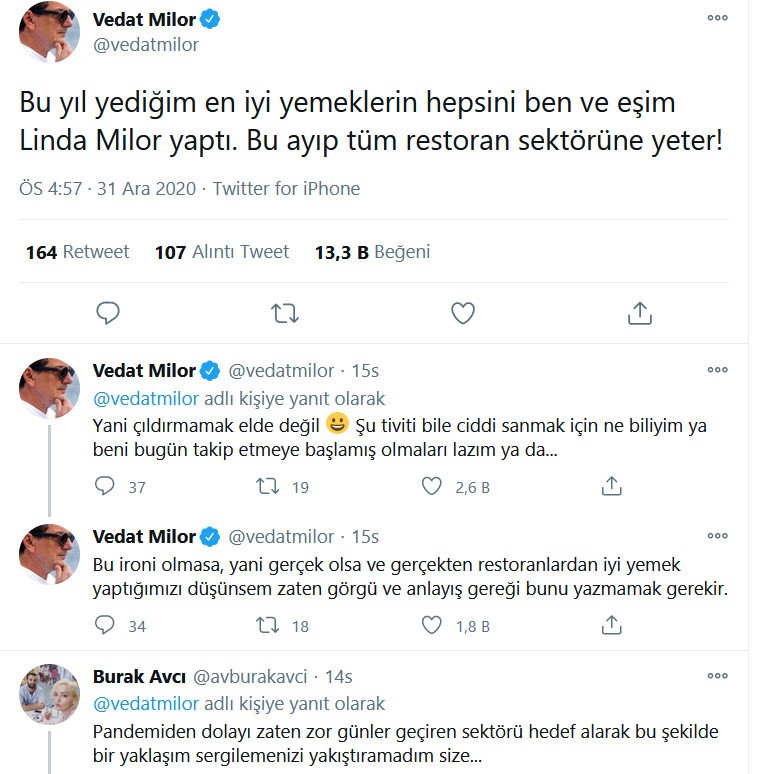 Yılın ilk linci Vedat Milor'a