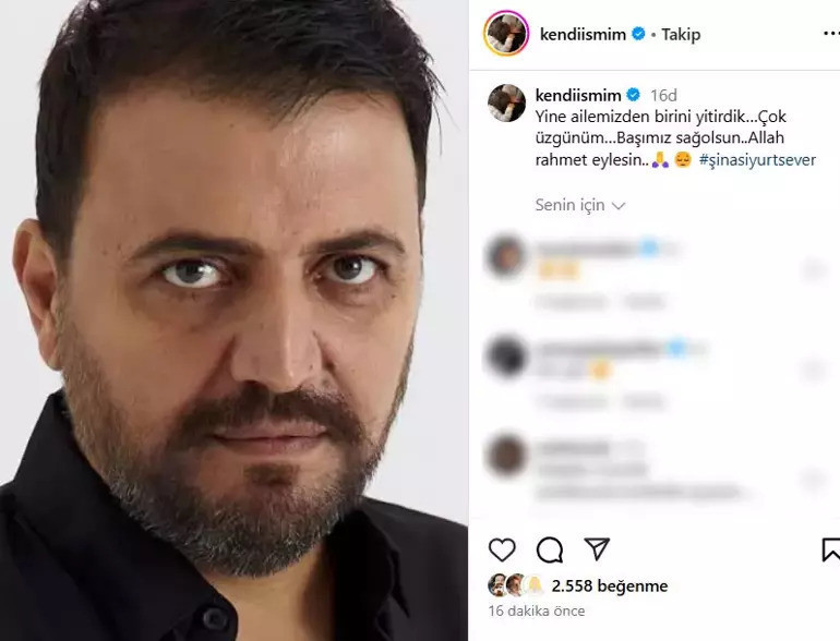 Ünlü oyuncu Şinasi Yurtsever 51 yaşında hayatını kaybetti!