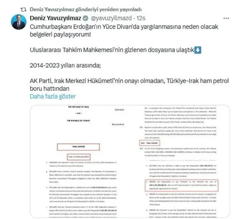 DMM, "Türkiye-Irak Ham Petrol Boru Hattı Anlaşması" ile ilgili iddiaları yalanladı!