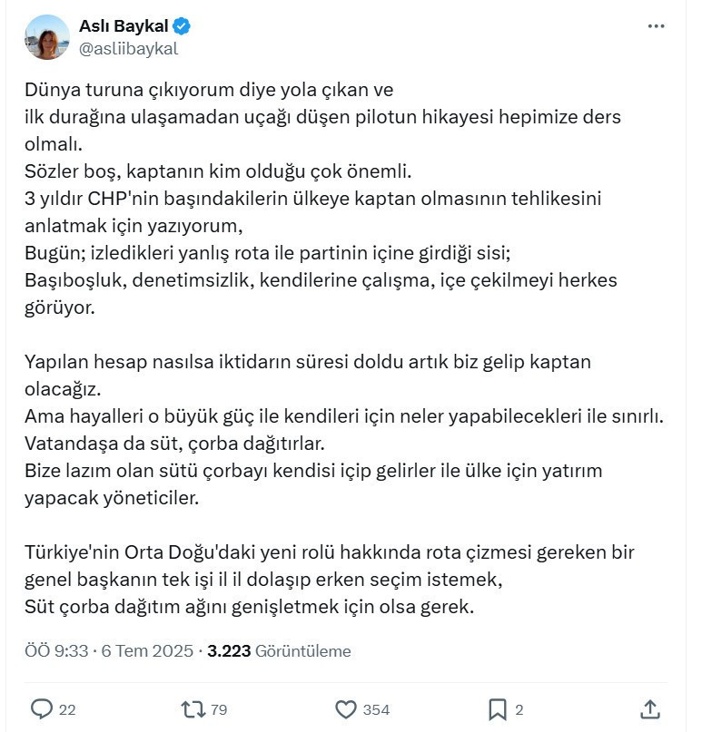 Aslı Baykal'dan Özgür Özel'e: Tek işi il il dolaşıp erken seçim istemek - Resim : 2