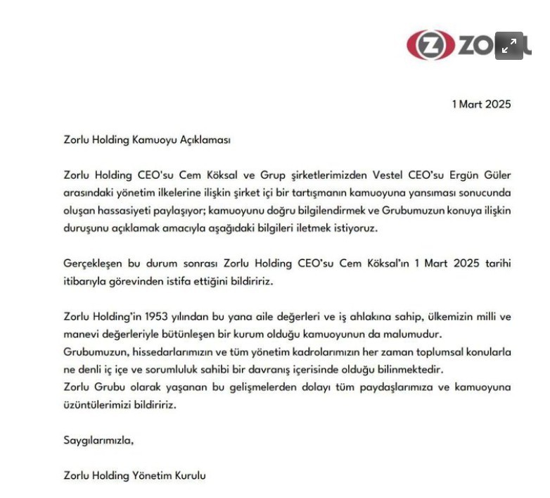 Zorlu Holding CEO'su Cem Köksal gözaltına alındı, görevinden istifa etti - Resim : 2