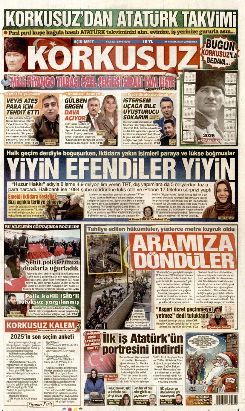 DEAŞ'a karşı büyük temizlik başladı! Elebaşları da yakalandı... 31 Aralık Çarşamba gazete manşetleri - Fotoğraf: 23