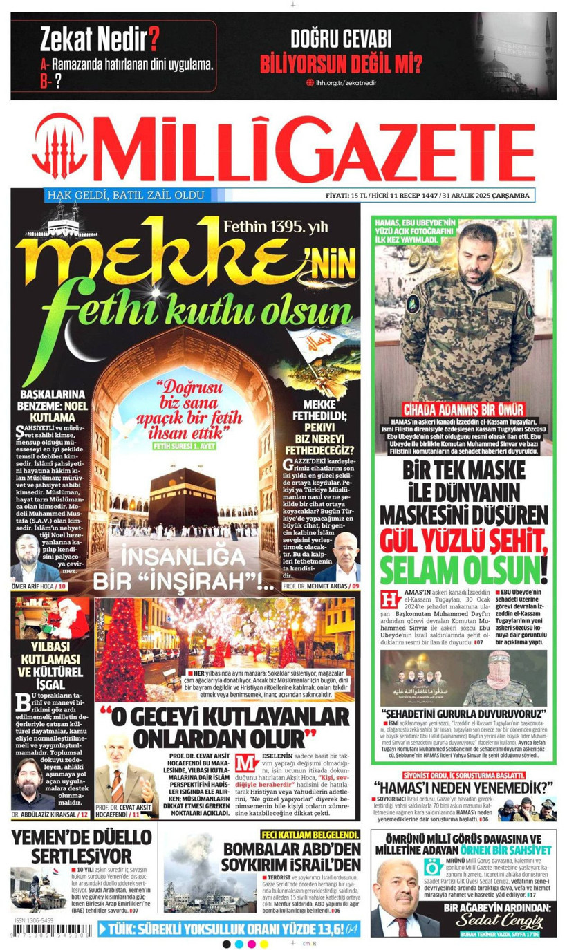 DEAŞ'a karşı büyük temizlik başladı! Elebaşları da yakalandı... 31 Aralık Çarşamba gazete manşetleri - Fotoğraf: 13