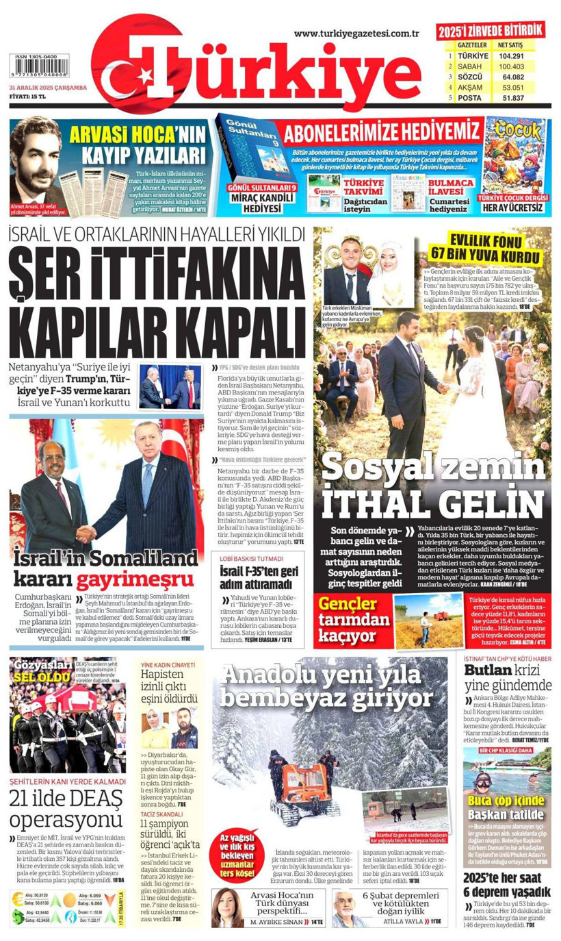 DEAŞ'a karşı büyük temizlik başladı! Elebaşları da yakalandı... 31 Aralık Çarşamba gazete manşetleri - Fotoğraf: 11