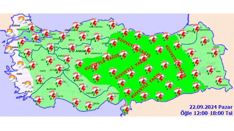 22 Eylül 2024 Türkiye geneli hava durumu raproru geldi! İşte il il beklenen hava durumu... - Fotoğraf: 4
