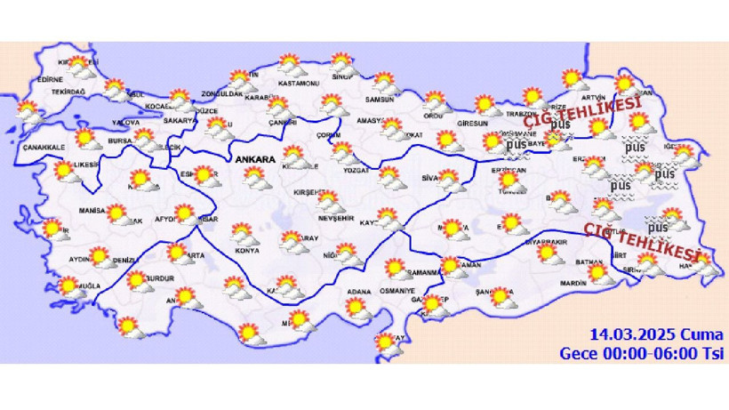 Meteoroloji'den 14 Mart 2025 Cuma günü hava durumu raporu yayınlandı! Aniden yükselen sıcaklıklara dikkat! - Fotoğraf: 2